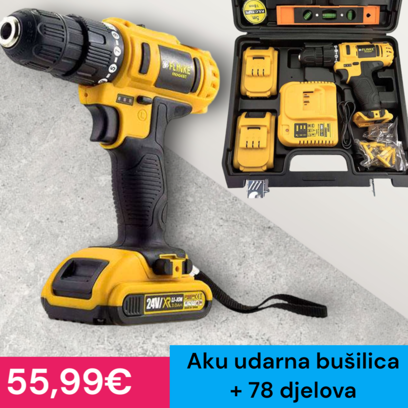 Aku udarna bušilica i odvijač