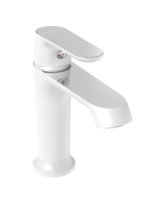 Miješalica za umivaonik Voxort Bianca, krom/bijela