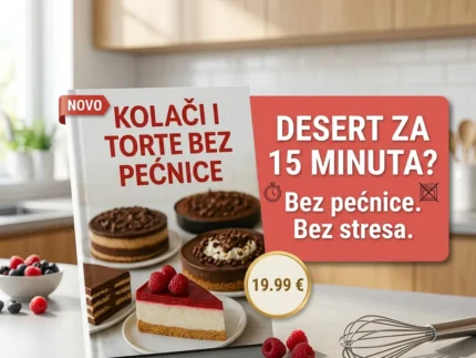 🎂 KOLAČI I TORTE BEZ PEĆNICE  💕Najljepša kuharica godine • 200+ isprobanih recepata • Besplatna dostava