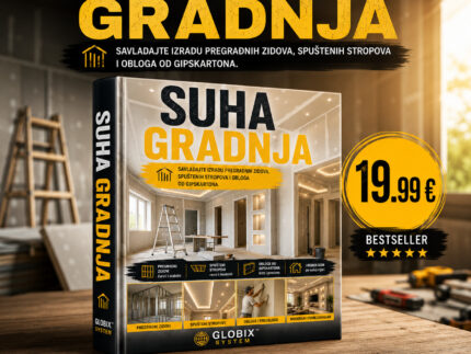 🧱 SUHA GRADNJA – SAVLADAJTE IZRADU PREGRADNIH ZIDOVA, SPUŠTENIH STROPOVA I OBLOGA OD GIPSKARTONA