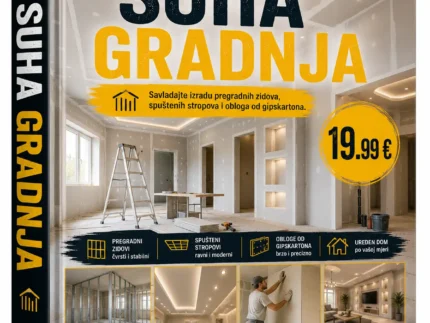 🧱 SUHA GRADNJA – SAVLADAJTE IZRADU PREGRADNIH ZIDOVA, SPUŠTENIH STROPOVA I OBLOGA OD GIPSKARTONA