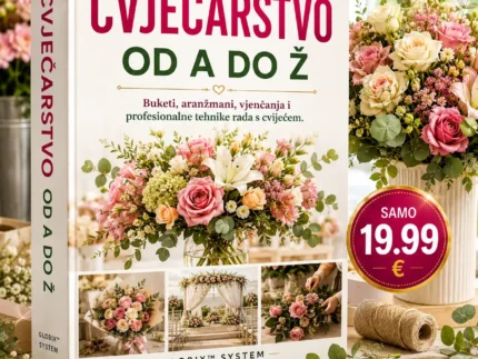 💐🌸 CVJEĆARSTVO OD A DO Ž Buketi, aranžmani, vjenčanja i profesionalne tehnike rada s cvijećem – od prvog reza stabljike do raskošnih cvjetnih kreacija koje ostavljaju bez daha.