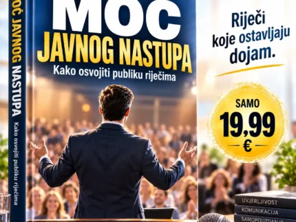 🎤 MOĆ JAVNOG NASTUPA – KAKO OSVOJITI PUBLIKU RIJEČIMA 🗣️ Naučite govoriti sigurnije, jasnije i uvjerljivije – od prvih sekundi nastupa do završne rečenice koju će publika pamtiti.