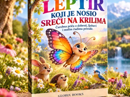 LEPTIR KOJI JE NOSIO SREĆU NA KRILIMA – Čarobna priča o dobroti, ljubavi i malim čudima prirode.